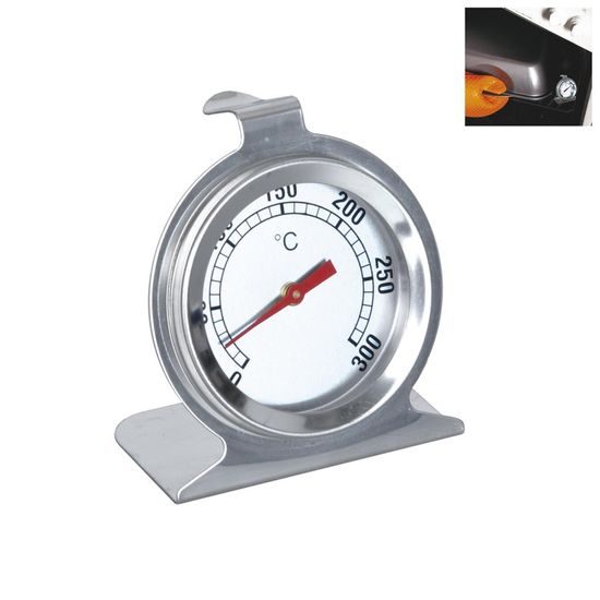 Oven and smokehouse thermometer - stainless steel