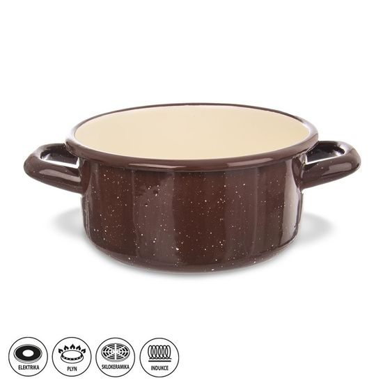 Kastrol smalt BROWN 1 l TM2