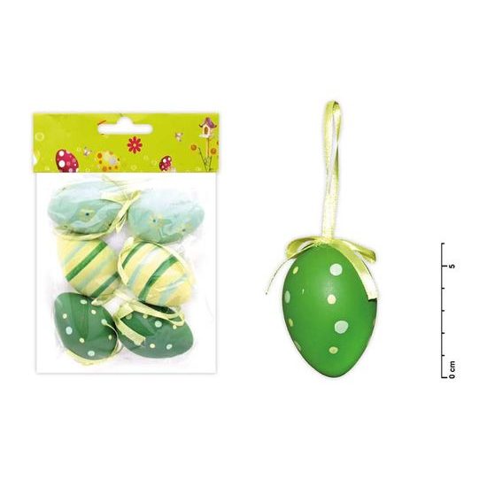 vajíčka plast 6cm/6ks mix S150041/G 2221128