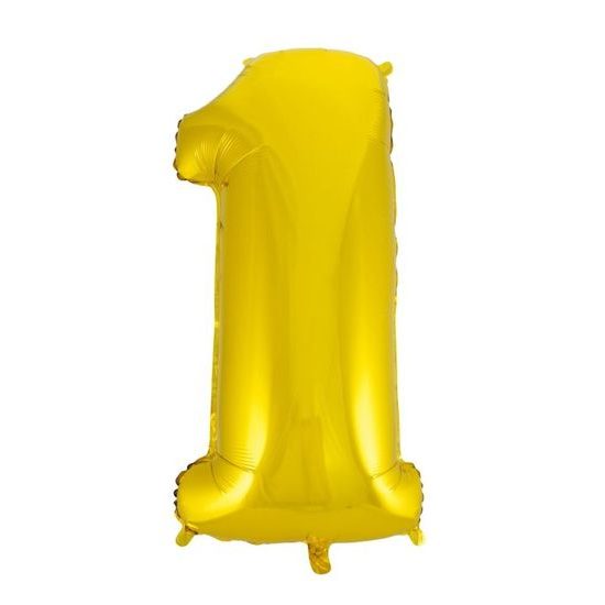 Balloon foil digits gold - Gold 115 cm - 1