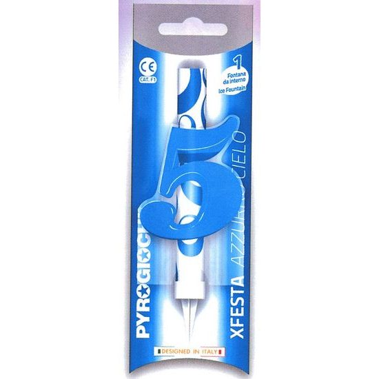 Tortová fontána číslo 5 modrá