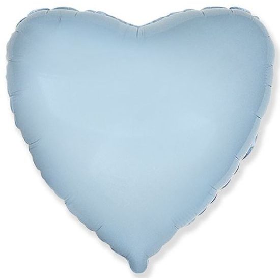 Balloon foil 45 cm Heart light blue