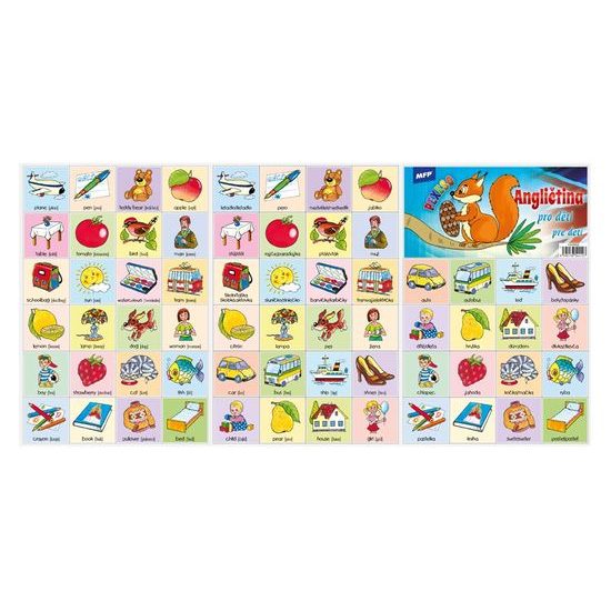 pexeso 3xA4 Angličtina pro děti 5300906