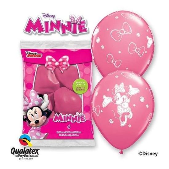 Balónky Minnie 30 cm - 6 ks