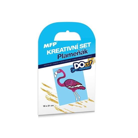 kreativní set - Plameňák - fóliová technika 1041996