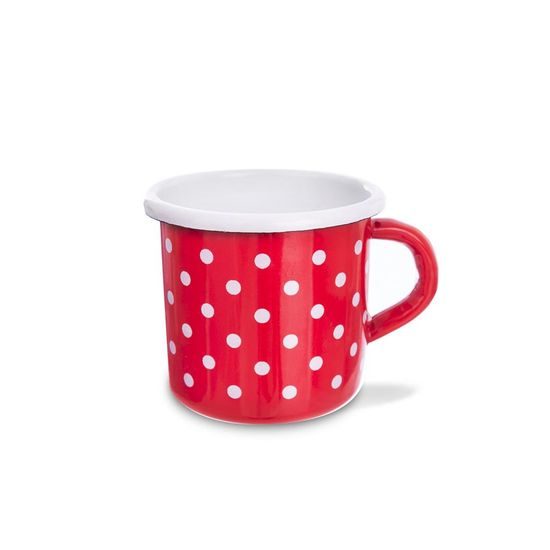 Smaltovaný hrnček BODKA 8 cm