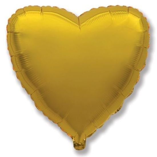 45 cm Golden Heart Foil Balloon