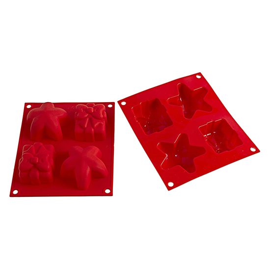 Silicone moulds on a sheet Christmas