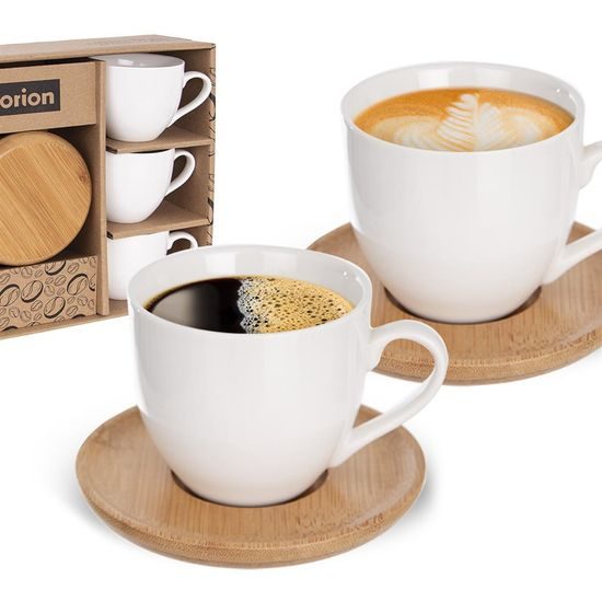 Šálka porc. + tanierik BAMBU 0,14 l 6 ks