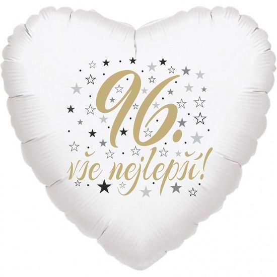 96. narozeniny balónek srdce