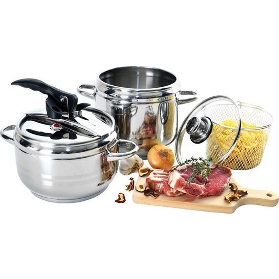 PROFI Pressure Cooker Stainless Steel 5 l + 3.5 l Duo