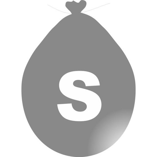 Balloon letter S - silver
