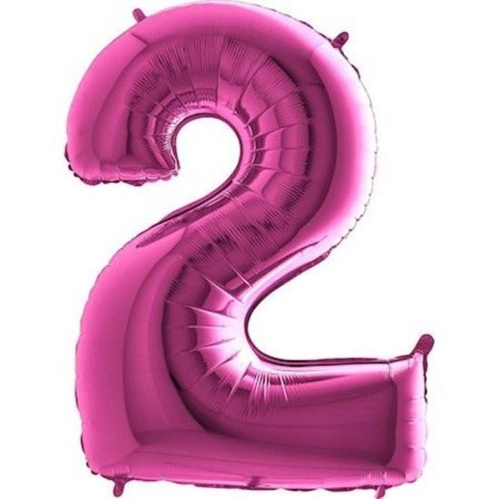 Balloon foil numerals pink - Pink 115 cm - 2