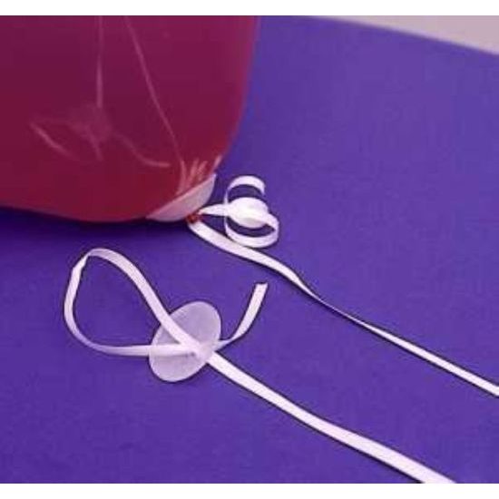 Balloon string with cap 1 piece - ribbon length 110cm