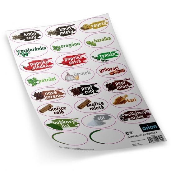 Stickers for spices - 21 pcs