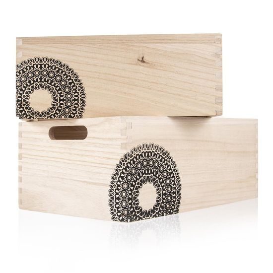 MANDALA Wooden Box 26x16x11 cm