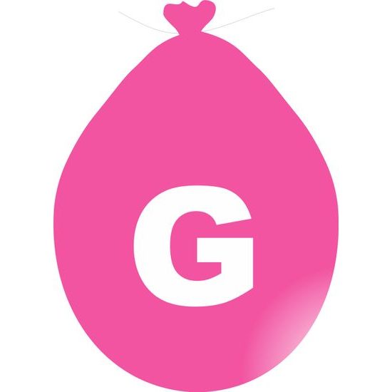 Balónek písmeno G růžové