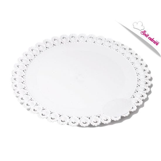 Cake mat 35 cm with lace - set of 5