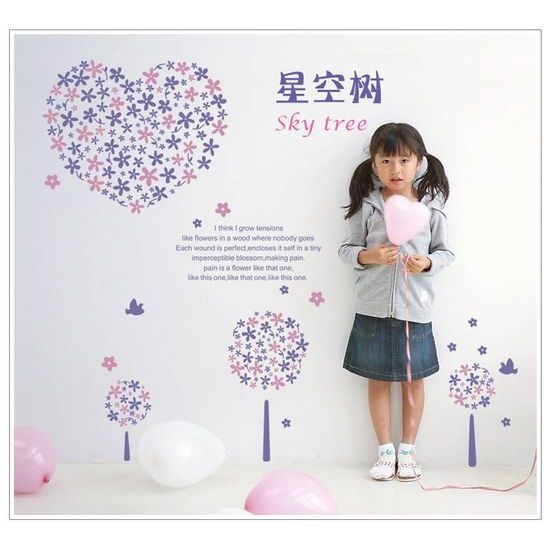 Samolepka na zeď fialový sen