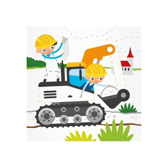 omalovánky se stojánkem Stavba 7 listů 18x18cm 5300923