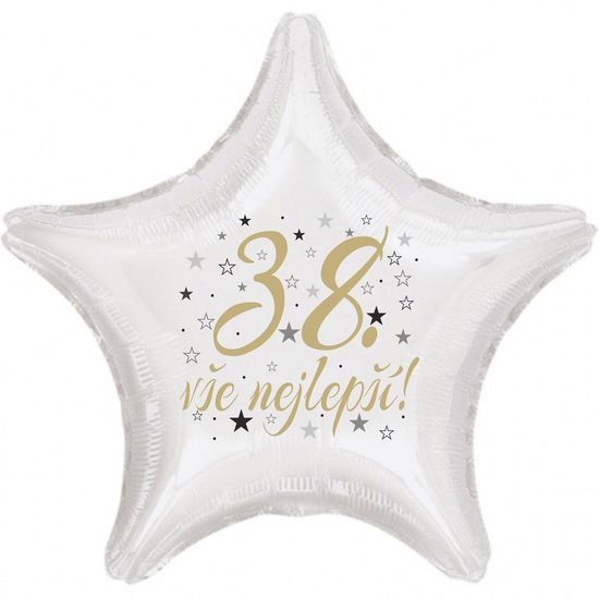 38. narozeniny balónek hvězda
