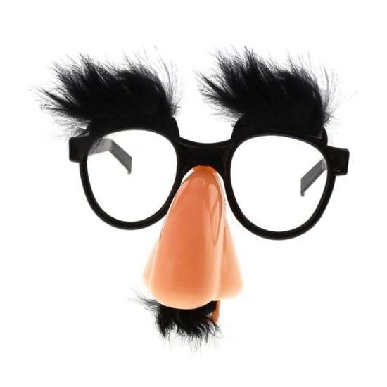 Brýle Profesor černé s knírem