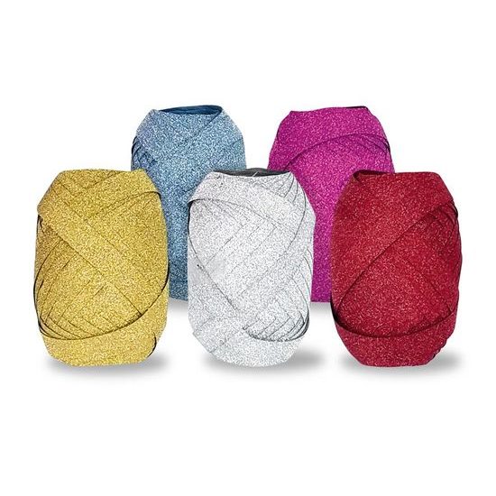 stuha vázací 20mx1cm Jumbo glitr mix 5660236