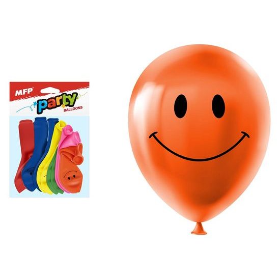 balónek nafukovací 12ks sáček smile 23 cm mix 8000108