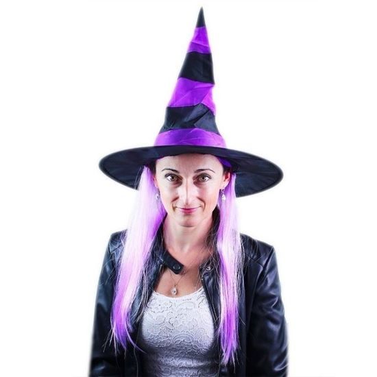 Witch Hat with Hair / Halloween