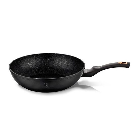 Pánev WOK s mramorovým povrchem 28 cm Black Rose Collection BERLINGERHAUS BH-1638