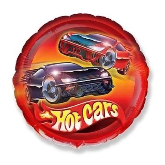 AUTÓ mintájú fólia lufi - Hot Cars 45 cm