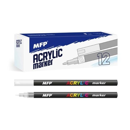 Akrylový popisovač 1mm - biely 6410836