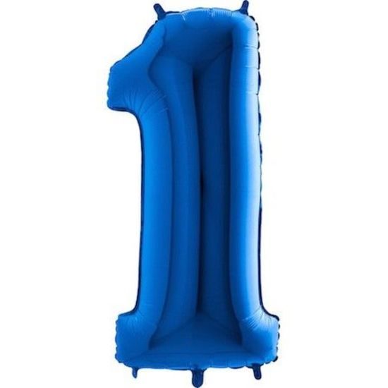 Balón foliový číslice MODRÁ - BLUE 115 cm - 1