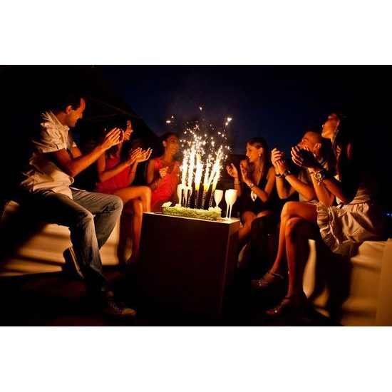 Fontána na dort stříbrná 3ks Pyrogiochi