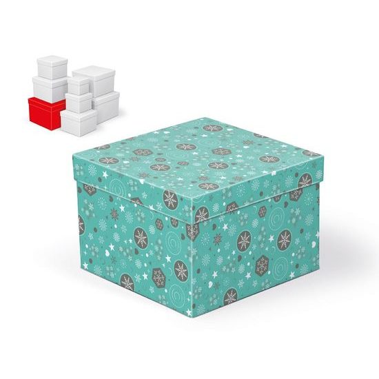 krabice dárková vánoční C-V002-G 20x20x14cm 5370707