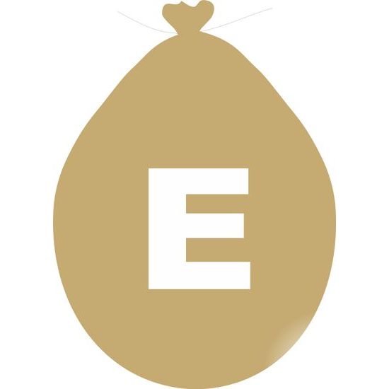 Balónek písmeno E zlaté
