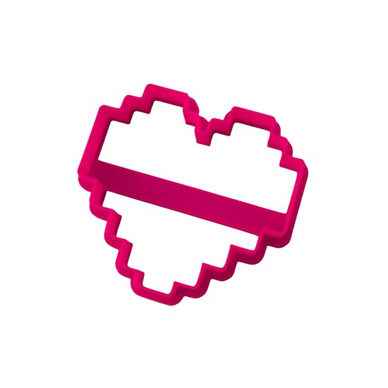 Vykrajovátko hranaté srdce Minecraft Pixel - 3D tisk