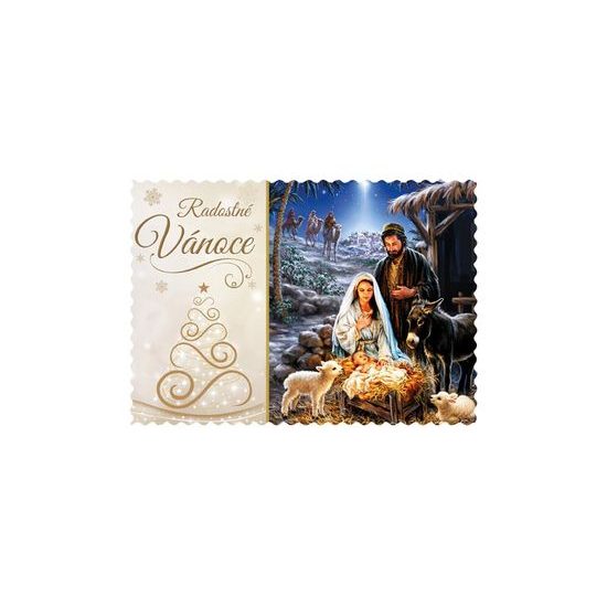 pohlednice vánoční 165 E výsek+UV+glitr 1240848
