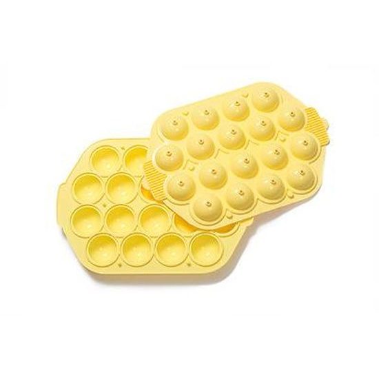 Silicone mould for 18x cake pops yellow