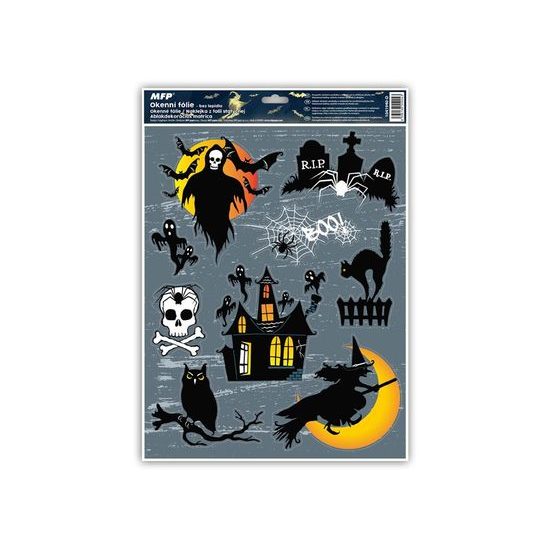 okenní fólie halloween glitr HA001 30x42cm 1041940