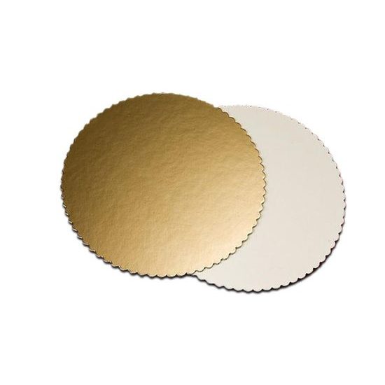 Cake board golden circle 22 cm