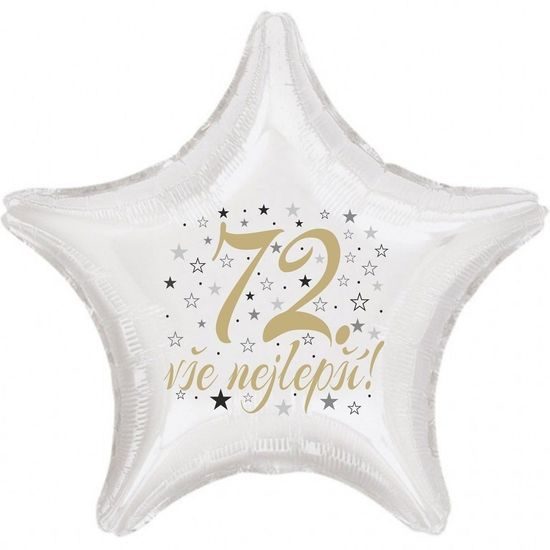 72. narozeniny balónek hvězda