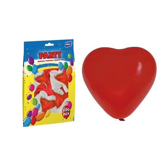 balónek nafukovací srdce 30cm mix 8000109