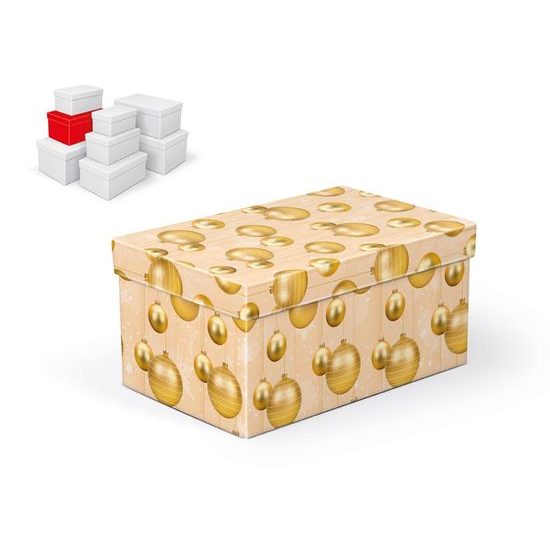 krabice dárková vánoční B-V001-D 22x14x11cm 5370680