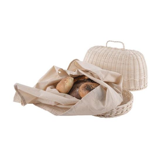 Bread box rattan oval + cloth
