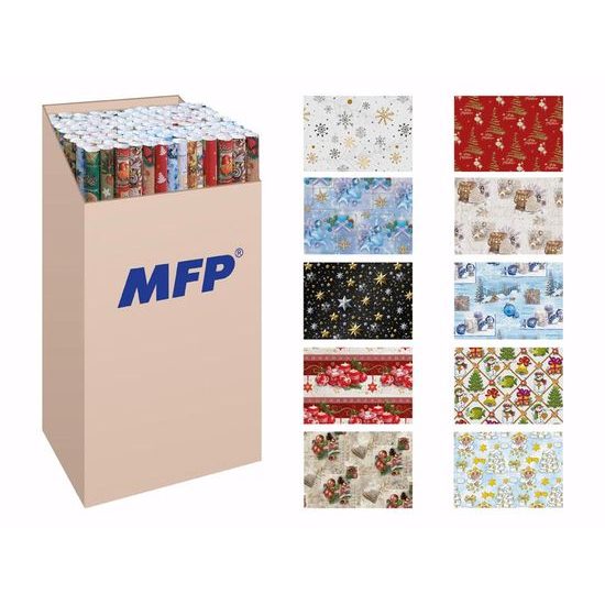 baliaci papier Vianočná rolka LUX 2x100x70 MIX