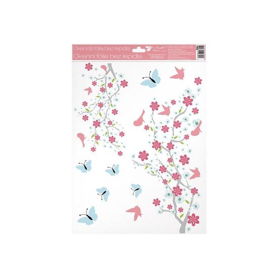 Window Film - Glittering Flowering Branches, 30x42 cm