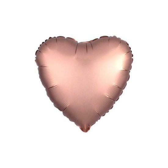 Balloon foil 45 cm Heart rose gold - Rose gold