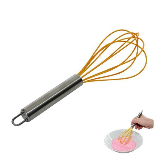 Stainless steel/silicone whisk