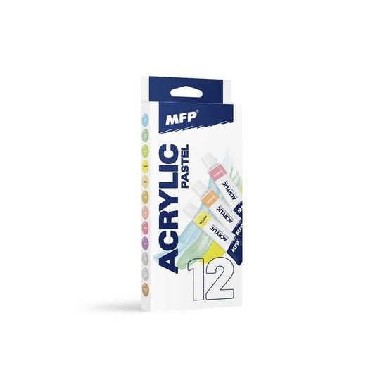 akrylové barvy set pastel+metal 12 x 12ml 6300392